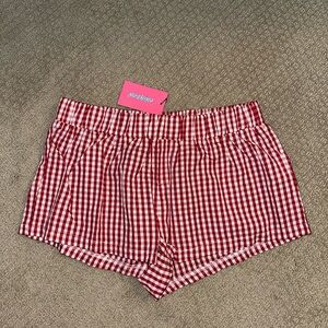 Women’s brand new with tags red gingham shorts